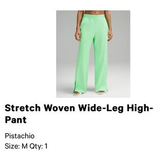 Lululemon Stretch Woven Wide-Leg High-Rise Pants